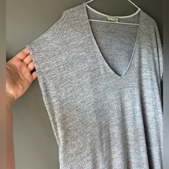 Wilfred Free Dress Marcoux Dress Jersey T-Shirt Dress With Pockets Gray Size XXS - Picture 6 of 8